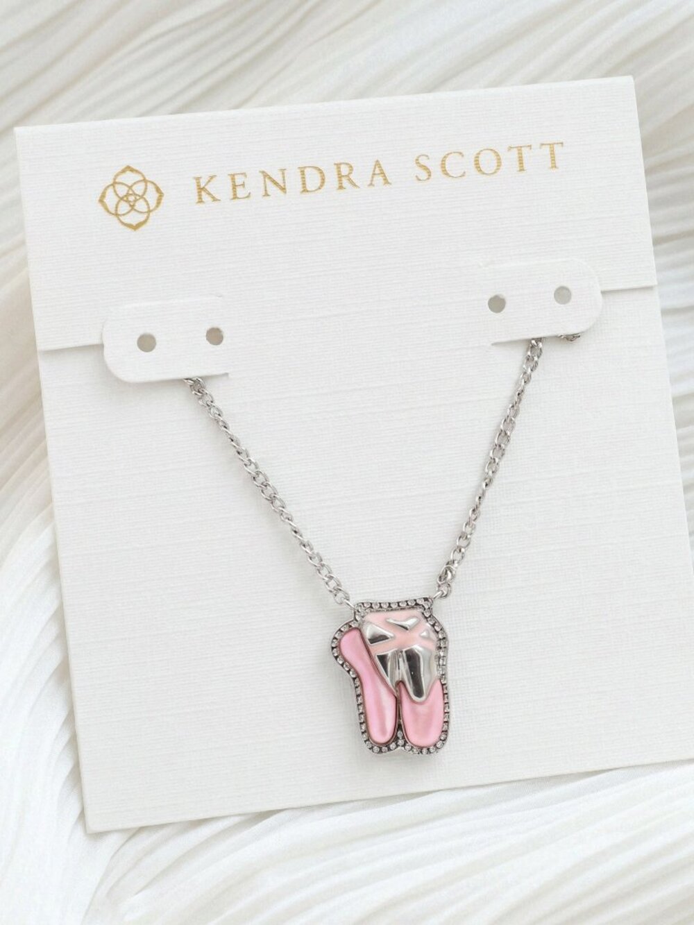 Ballet Silver Blush Mother-of-Pearl Necklace by Kendra Scott